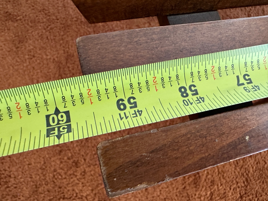 Mid-Century Modern Yugoslavian Slatted Coffee Table Bench With Extendible Slats 48W (59.5W Extended) X 18D X 14.5H  [Photo 15]