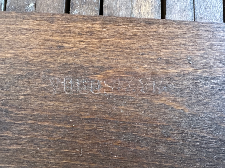 Mid-Century Modern Yugoslavian Slatted Coffee Table Bench With Extendible Slats 48W (59.5W Extended) X 18D X 14.5H  [Photo 10]