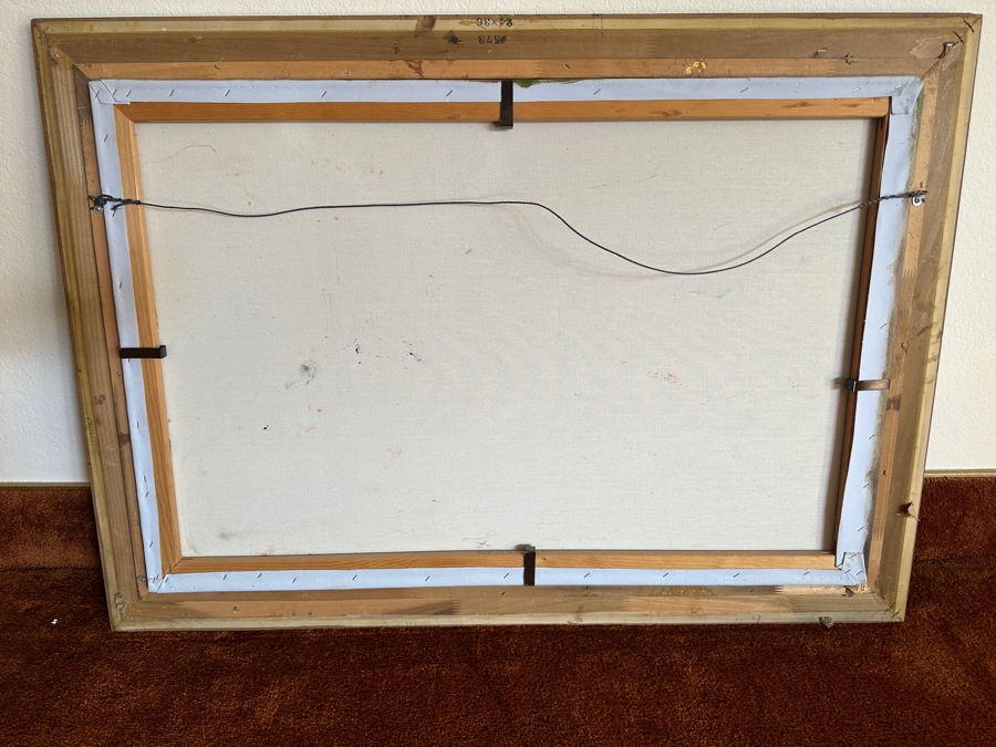 Original Still Life Oil Painting On Canvas Signed Lower Right T. Denver 36 X 24 Framed 41.5 X 30 [Photo 9]