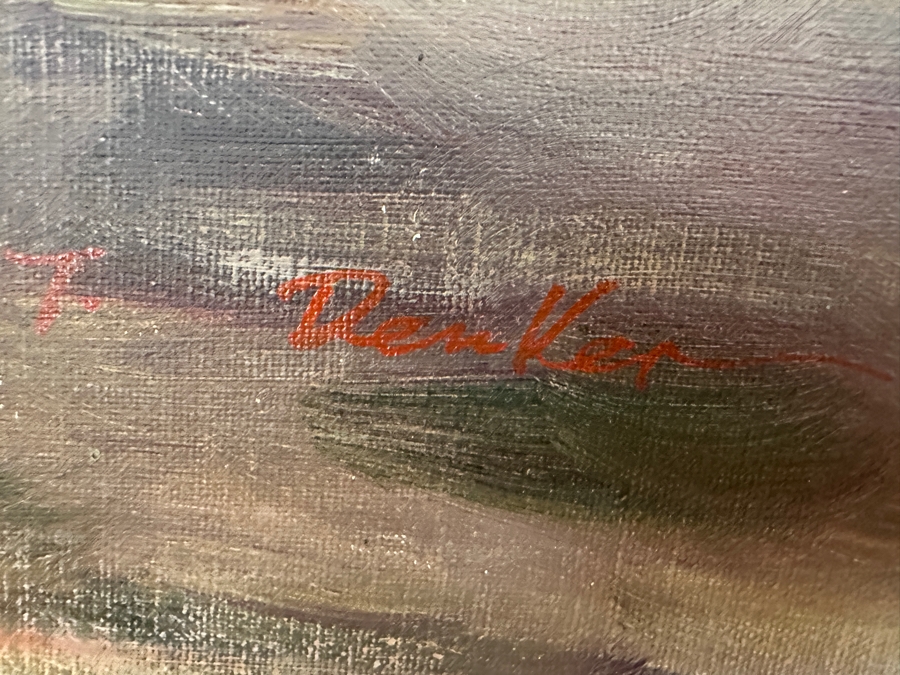 Original Still Life Oil Painting On Canvas Signed Lower Right T. Denver 36 X 24 Framed 41.5 X 30 [Photo 4]