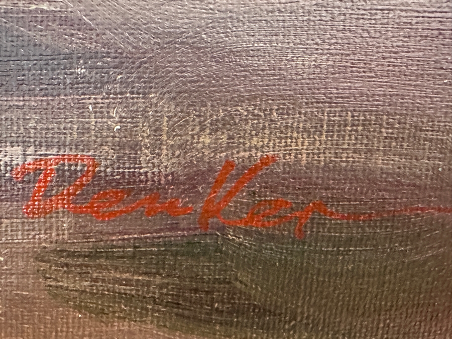 Original Still Life Oil Painting On Canvas Signed Lower Right T. Denver 36 X 24 Framed 41.5 X 30 [Photo 7]