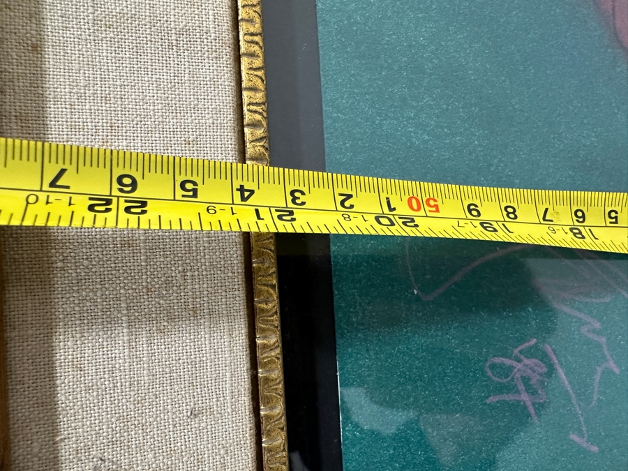 Just Added - Gerrit Greve (1948-2024, Cardiff by the Sea, CA) Original Acrylic Painting On Paper Untitled Cat Signed Bottom Right Dated 1987 27” X 21” Framed: 35.5” x 29.5” [Photo 8]