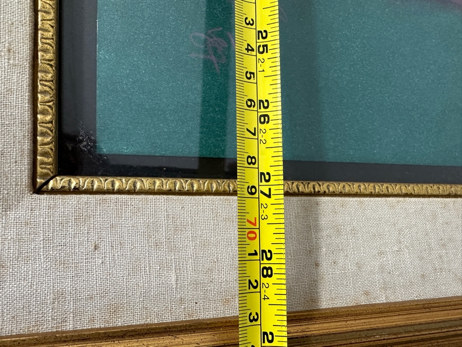 Just Added - Gerrit Greve (1948-2024, Cardiff by the Sea, CA) Original Acrylic Painting On Paper Untitled Cat Signed Bottom Right Dated 1987 27” X 21” Framed: 35.5” x 29.5” [Photo 7]