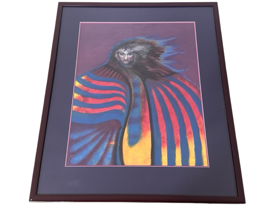 Just Added - Gerrit Greve (1948-2024, Cardiff by the Sea, CA) Original Acrylic Painting On Paper Titled “Hawk” Signed Bottom Left 23” X 28” Framed: 32” x 38.5” Estimate [Photo 2]
