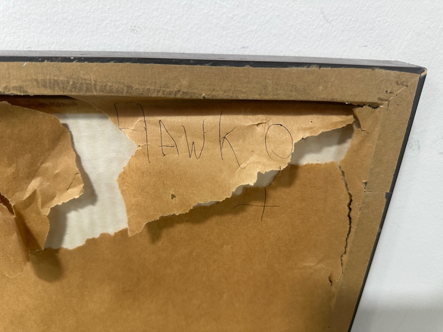 Just Added - Gerrit Greve (1948-2024, Cardiff by the Sea, CA) Original Acrylic Painting On Paper Titled “Hawk” Signed Bottom Left 23” X 28” Framed: 32” x 38.5” Estimate [Photo 11]