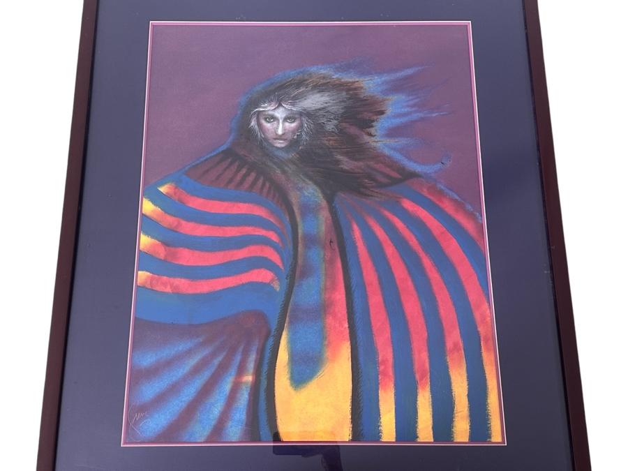 Just Added - Gerrit Greve (1948-2024, Cardiff by the Sea, CA) Original Acrylic Painting On Paper Titled “Hawk” Signed Bottom Left 23” X 28” Framed: 32” x 38.5” Estimate