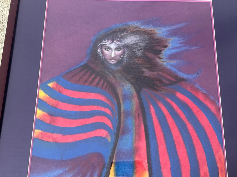 Just Added - Gerrit Greve (1948-2024, Cardiff by the Sea, CA) Original Acrylic Painting On Paper Titled “Hawk” Signed Bottom Left 23” X 28” Framed: 32” x 38.5” Estimate [Photo 3]