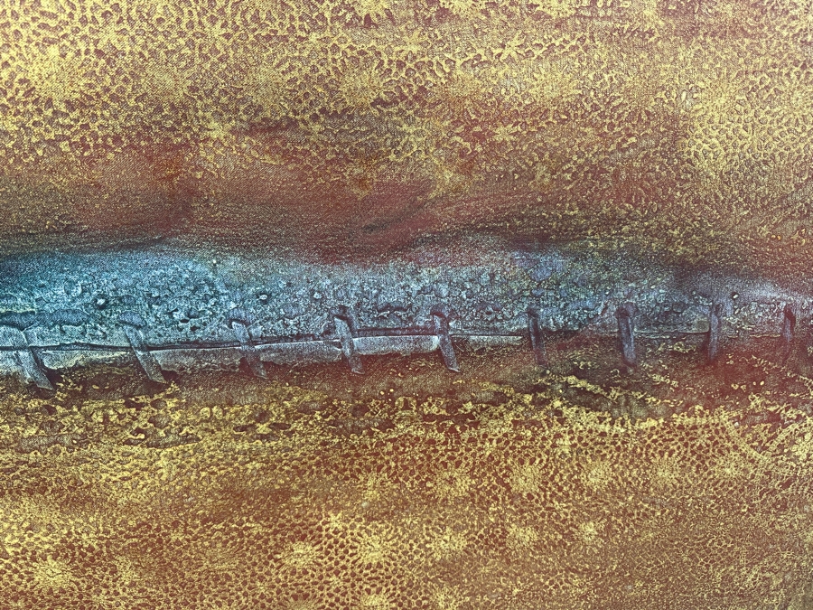 Just Added - Gerrit Greve (1948-2024, Cardiff by the Sea, CA) Original Acrylic Painting On Canvas Untitled Signed Verso Dated 2010 72” X 36” Estimate $2,600 - $3,200 [Photo 5]