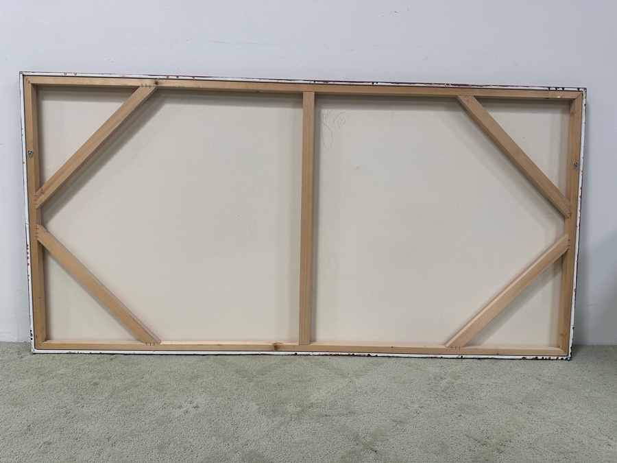 Just Added - Gerrit Greve (1948-2024, Cardiff by the Sea, CA) Original Acrylic Painting On Canvas Untitled Signed Verso Dated 2010 72” X 36” Estimate $2,600 - $3,200 [Photo 7]