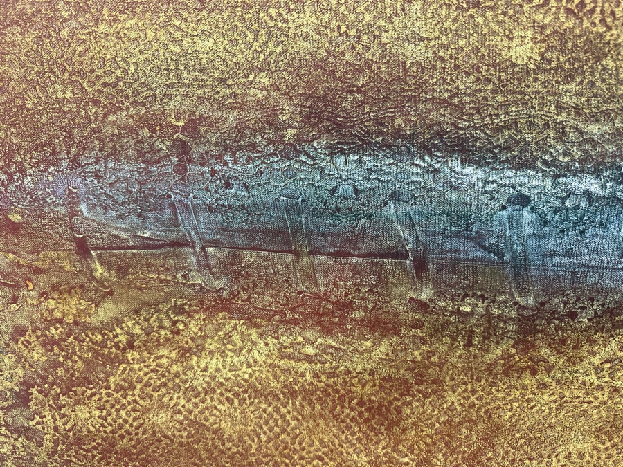 Just Added - Gerrit Greve (1948-2024, Cardiff by the Sea, CA) Original Acrylic Painting On Canvas Untitled Signed Verso Dated 2010 72” X 36” Estimate $2,600 - $3,200 [Photo 4]