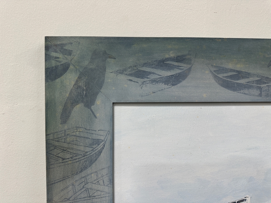 Just Added - Gerrit Greve (1948-2024, Cardiff by the Sea, CA) Original Acrylic Painting On Canvas “Vessel for Fondest Memories” Custom Matching Frame with Carbon Transfers Signed Bottom Left Dated 1998 Framed: 19.5” x 23.5” Estimate $1,100 - 1,350 [Photo 9]