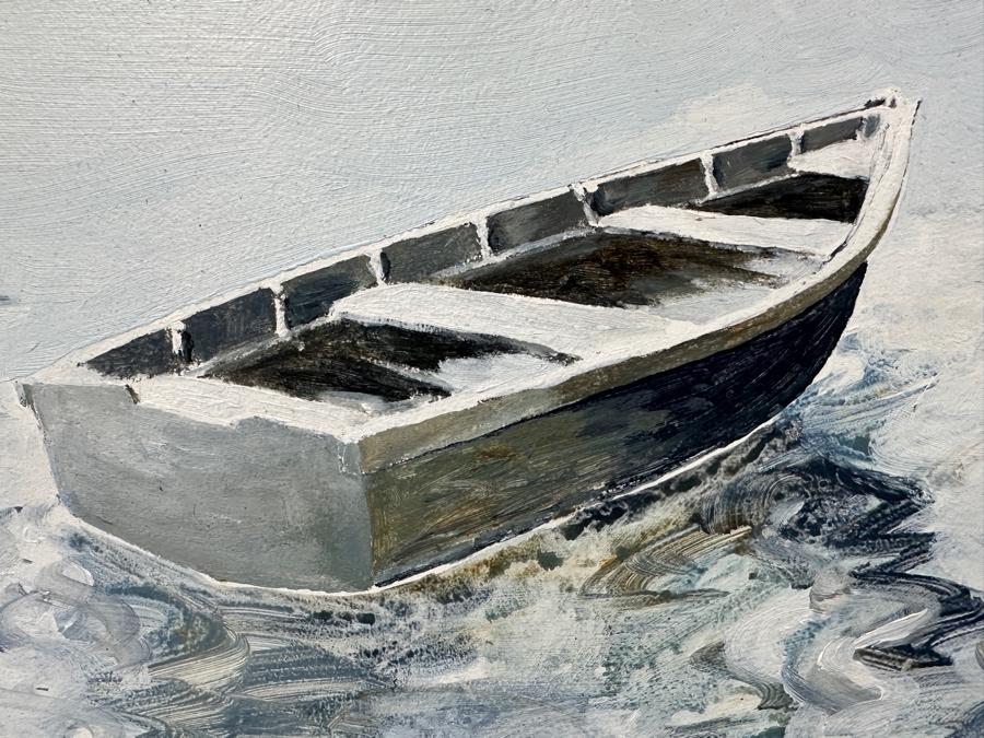 Just Added - Gerrit Greve (1948-2024, Cardiff by the Sea, CA) Original Acrylic Painting On Canvas “Vessel for Fondest Memories” Custom Matching Frame with Carbon Transfers Signed Bottom Left Dated 1998 Framed: 19.5” x 23.5” Estimate $1,100 - 1,350 [Photo 3]