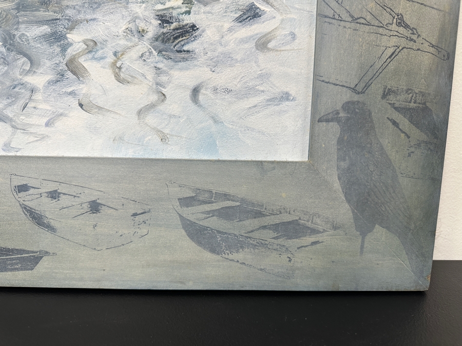 Just Added - Gerrit Greve (1948-2024, Cardiff by the Sea, CA) Original Acrylic Painting On Canvas “Vessel for Fondest Memories” Custom Matching Frame with Carbon Transfers Signed Bottom Left Dated 1998 Framed: 19.5” x 23.5” Estimate $1,100 - 1,350 [Photo 6]