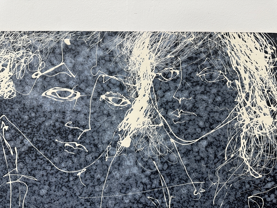 Just Added - Gerrit Greve (1948-2024, Cardiff by the Sea, CA) Original Acrylic Drip Painting On Board Titled “Larry and Kathie” Signed Bottom Left 30” X 24” Estimate $700 - $900 [Photo 3]