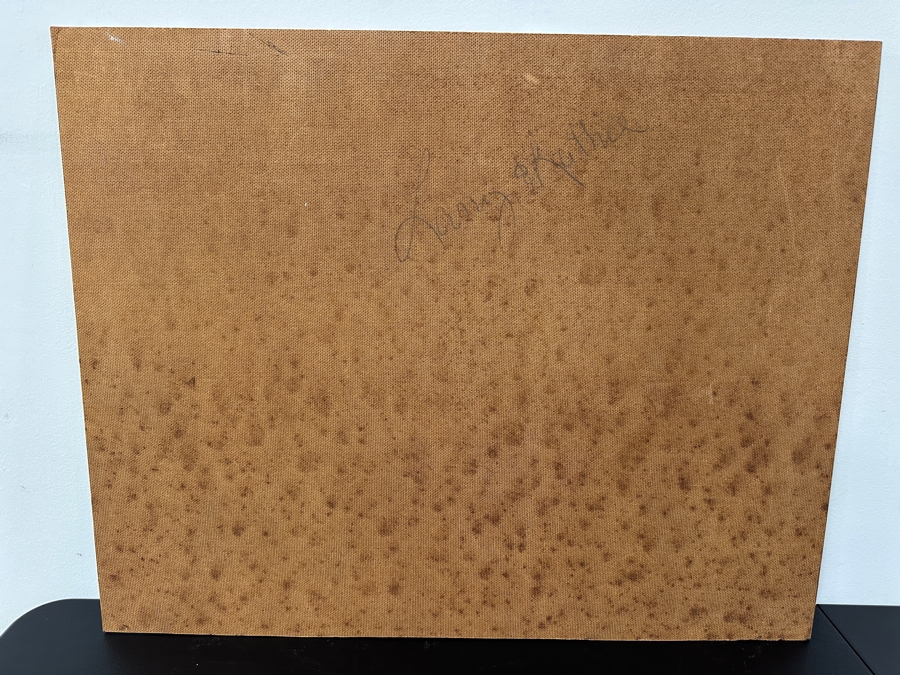 Just Added - Gerrit Greve (1948-2024, Cardiff by the Sea, CA) Original Acrylic Drip Painting On Board Titled “Larry and Kathie” Signed Bottom Left 30” X 24” Estimate $700 - $900 [Photo 7]