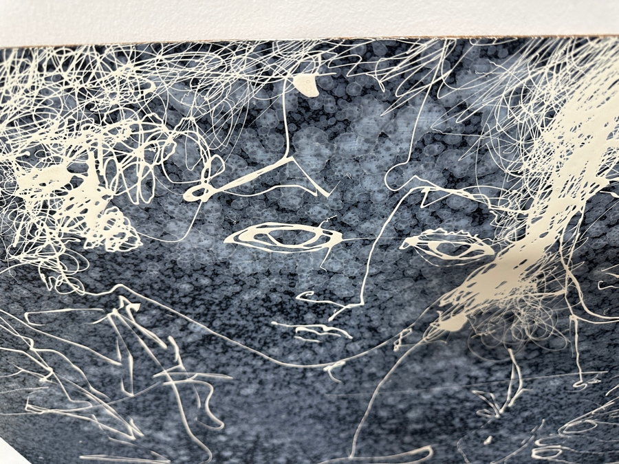 Just Added - Gerrit Greve (1948-2024, Cardiff by the Sea, CA) Original Acrylic Drip Painting On Board Titled “Larry and Kathie” Signed Bottom Left 30” X 24” Estimate $700 - $900 [Photo 6]