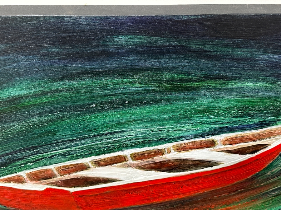 Just Added - Gerrit Greve (1948-2024, Cardiff by the Sea, CA) Original Acrylic Mixed-Media Painting On Canvas Titled “Remembering” Signed Verso Dated 2000 24” X 30” Estimate $700 - $900 [Photo 5]