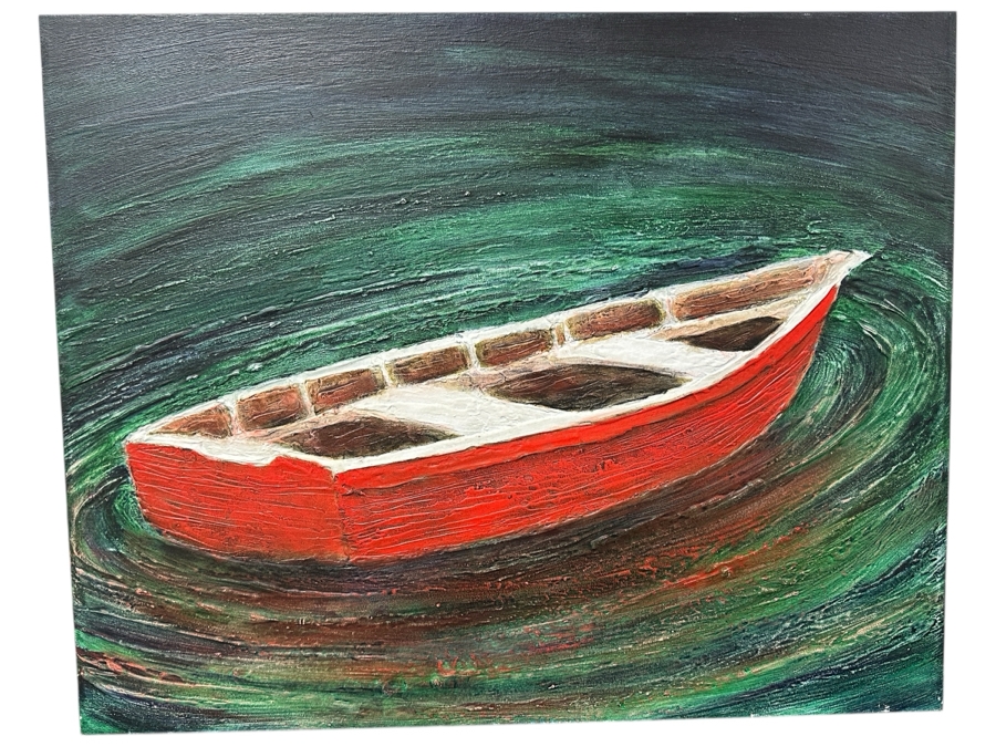 Just Added - Gerrit Greve (1948-2024, Cardiff by the Sea, CA) Original Acrylic Mixed-Media Painting On Canvas Titled “Remembering” Signed Verso Dated 2000 24” X 30” Estimate $700 - $900