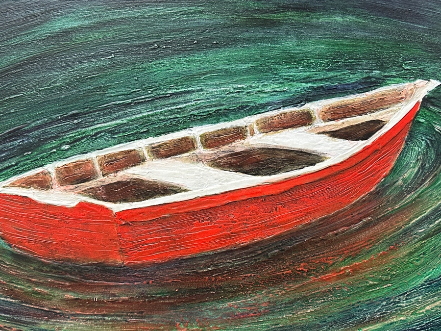 Just Added - Gerrit Greve (1948-2024, Cardiff by the Sea, CA) Original Acrylic Mixed-Media Painting On Canvas Titled “Remembering” Signed Verso Dated 2000 24” X 30” Estimate $700 - $900 [Photo 2]