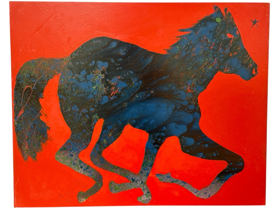 Just Added - Gerrit Greve (1948-2024, Cardiff by the Sea, CA) Original Acrylic Painting On Board Untitled Horse Signed Bottom Left 30” X 24” Estimate $700 - $900