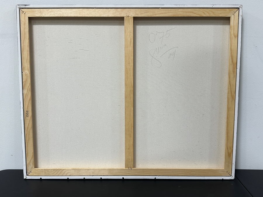 Just Added - Gerrit Greve (1948-2024, Cardiff by the Sea, CA) Original Acrylic Painting On Canvas Titled “075” Signed Verso Dated 2004 30” X 24” Estimate $700 - $900 [Photo 6]