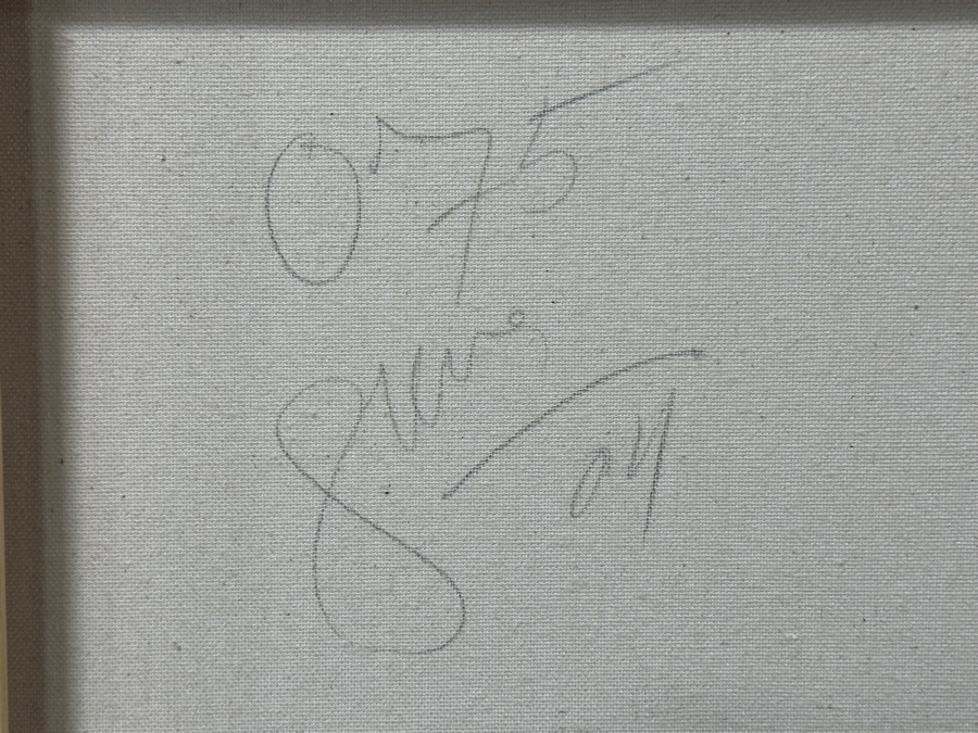 Just Added - Gerrit Greve (1948-2024, Cardiff by the Sea, CA) Original Acrylic Painting On Canvas Titled “075” Signed Verso Dated 2004 30” X 24” Estimate $700 - $900 [Photo 7]