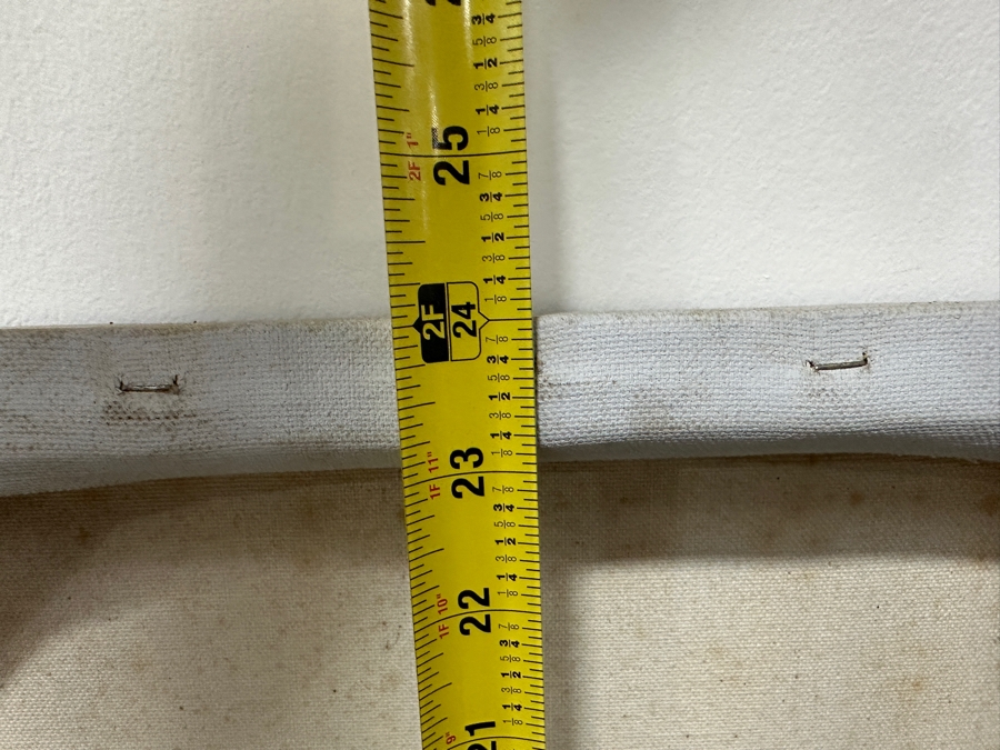 Just Added - Gerrit Greve (1948-2024, Cardiff by the Sea, CA) Original Acrylic Drip Painting On Canvas Untitled Skier Unsigned 30” X 24” Estimate $700 - $900 [Photo 7]