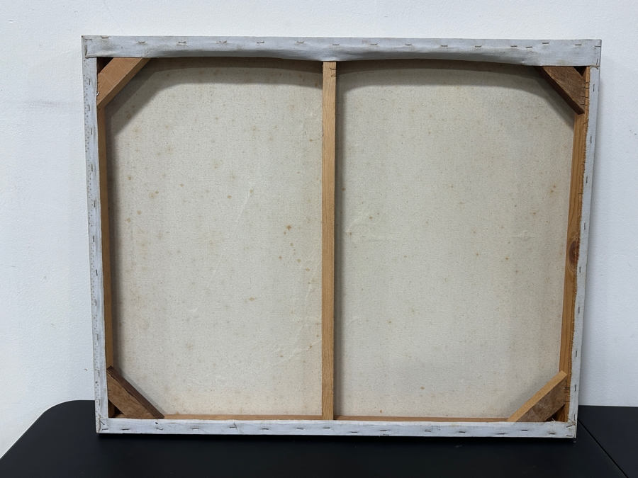 Just Added - Gerrit Greve (1948-2024, Cardiff by the Sea, CA) Original Acrylic Drip Painting On Canvas Untitled Skier Unsigned 30” X 24” Estimate $700 - $900 [Photo 5]