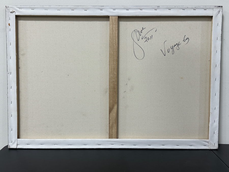 Just Added - Gerrit Greve (1948-2024, Cardiff by the Sea, CA) Original Acrylic Painting On Canvas Titled “Voyage 69” Signed Verso Dated 2011 36” X 24” Estimate $900 - $1,100 [Photo 6]