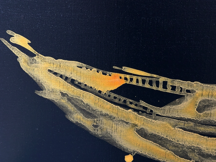 Just Added - Gerrit Greve (1948-2024, Cardiff by the Sea, CA) Original Acrylic Painting On Canvas Titled “Voyage 69” Signed Verso Dated 2011 36” X 24” Estimate $900 - $1,100 [Photo 4]