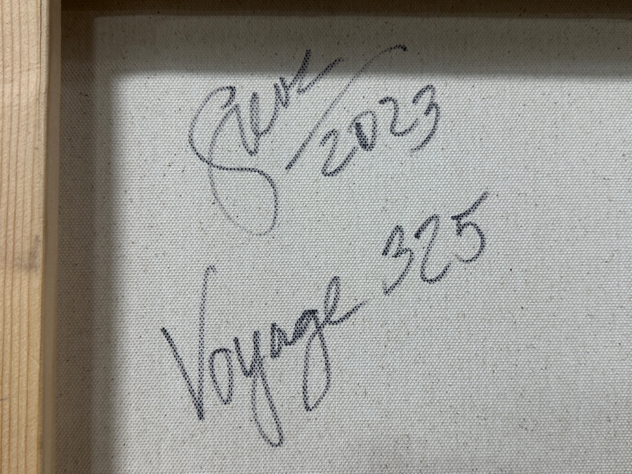 Just Added - Gerrit Greve (1948-2024, Cardiff by the Sea, CA) Original Acrylic Painting On Canvas Titled “Voyage 325” Signed Verso Dated 2023 30” X 40” Estimate $1,200 - $1,500 [Photo 7]