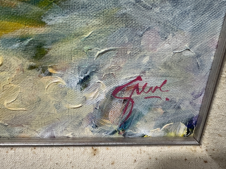 Just Added - Gerrit Greve (1948-2024, Cardiff by the Sea, CA) Original Acrylic Painting On Canvas Titled “Ocean Rocks #1” Signed Bottom Right 45.5” X 39.5” Estimate $1,600 - $2,100 [Photo 6]