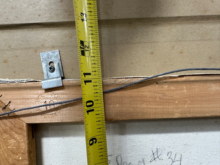 Just Added - Gerrit Greve (1948-2024, Cardiff by the Sea, CA) Original Acrylic Painting On Canvas Titled Elegy #34” Signed Verso Dated 1994 14” X 11” Framed: 21” x 18”  [Photo 12]