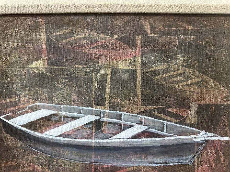 Just Added - Gerrit Greve (1948-2024, Cardiff by the Sea, CA) Original Acrylic Painting On Canvas Titled Elegy #34” Signed Verso Dated 1994 14” X 11” Framed: 21” x 18”  [Photo 7]