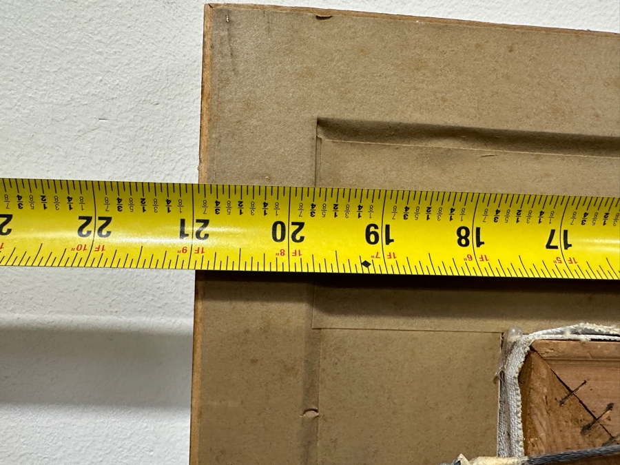 Just Added - Gerrit Greve (1948-2024, Cardiff by the Sea, CA) Original Acrylic Painting On Canvas Titled Elegy #34” Signed Verso Dated 1994 14” X 11” Framed: 21” x 18”  [Photo 13]