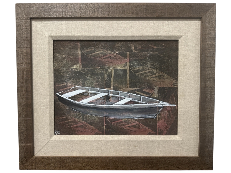 Just Added - Gerrit Greve (1948-2024, Cardiff by the Sea, CA) Original Acrylic Painting On Canvas Titled Elegy #34” Signed Verso Dated 1994 14” X 11” Framed: 21” x 18” 