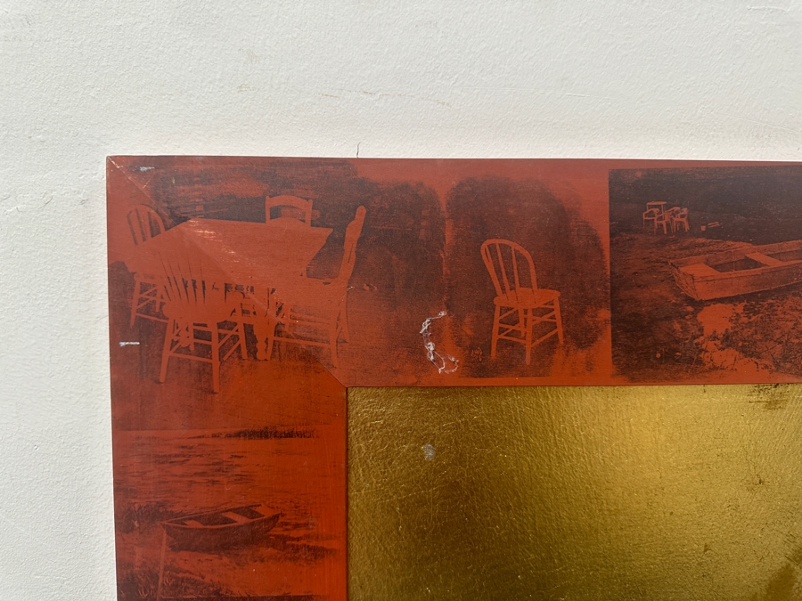 Just Added - Gerrit Greve (1948-2024, Cardiff by the Sea, CA) Original Acrylic Painting On Board Titled “Last Vessel in Silver Light” Signed Verso Dated 1998 16” X 12” Framed: 24” x 20”  [Photo 12]