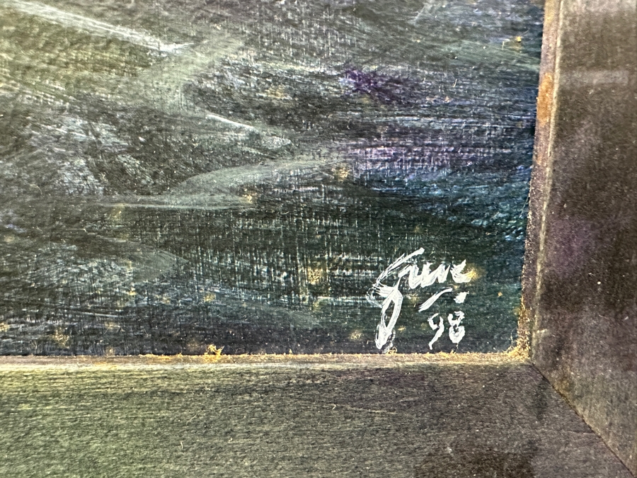 Just Added - Gerrit Greve (1948-2024, Cardiff by the Sea, CA) Original Acrylic Painting On Board Untitled Custom Matching Frame with Carbon Transfers Signed Bottom Right Dated 1998 16” X 12” Framed: 23” x 20” Estimate $1,100 - 1,350 [Photo 4]