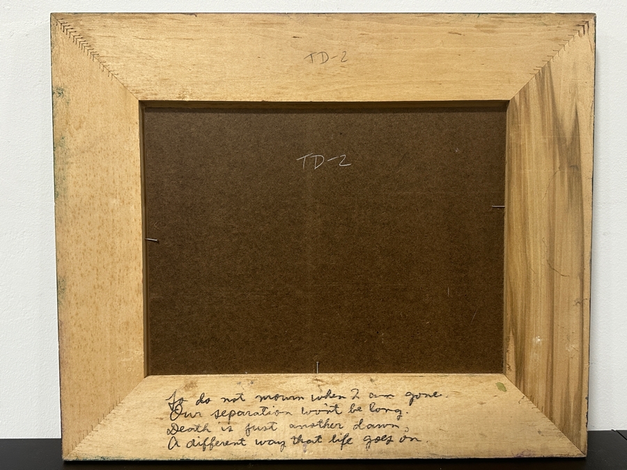 Just Added - Gerrit Greve (1948-2024, Cardiff by the Sea, CA) Original Acrylic Painting On Board Untitled Custom Matching Frame with Carbon Transfers Signed Bottom Right Dated 1998 16” X 12” Framed: 23” x 20” Estimate $1,100 - 1,350 [Photo 13]