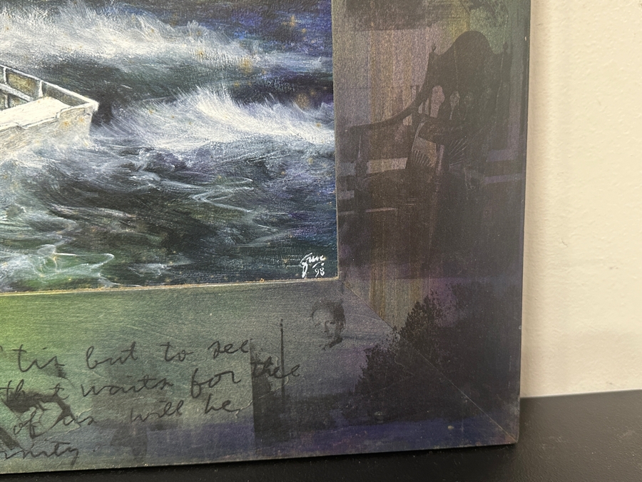 Just Added - Gerrit Greve (1948-2024, Cardiff by the Sea, CA) Original Acrylic Painting On Board Untitled Custom Matching Frame with Carbon Transfers Signed Bottom Right Dated 1998 16” X 12” Framed: 23” x 20” Estimate $1,100 - 1,350 [Photo 12]