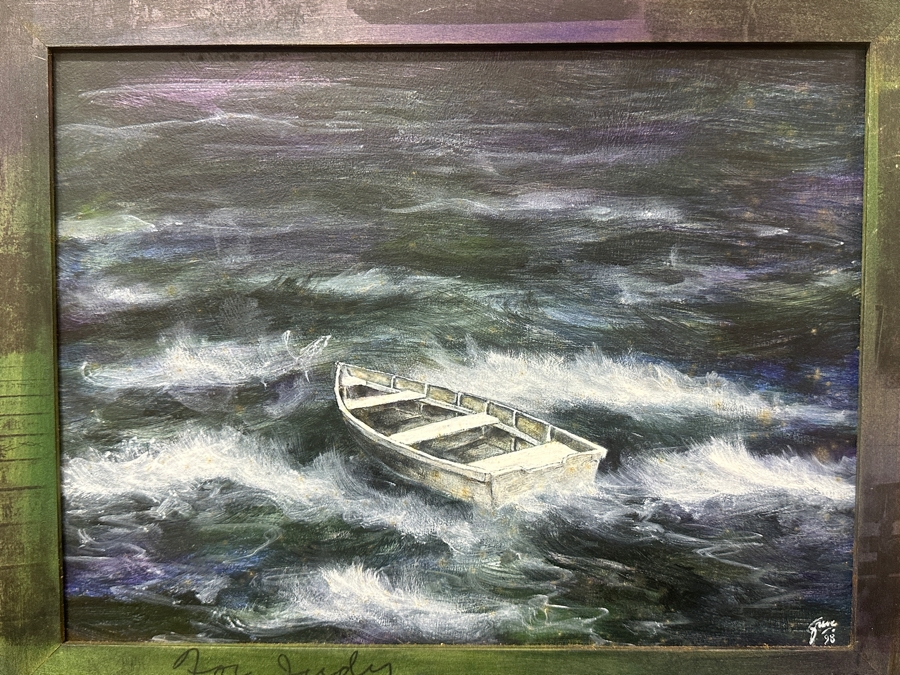 Just Added - Gerrit Greve (1948-2024, Cardiff by the Sea, CA) Original Acrylic Painting On Board Untitled Custom Matching Frame with Carbon Transfers Signed Bottom Right Dated 1998 16” X 12” Framed: 23” x 20” Estimate $1,100 - 1,350 [Photo 2]