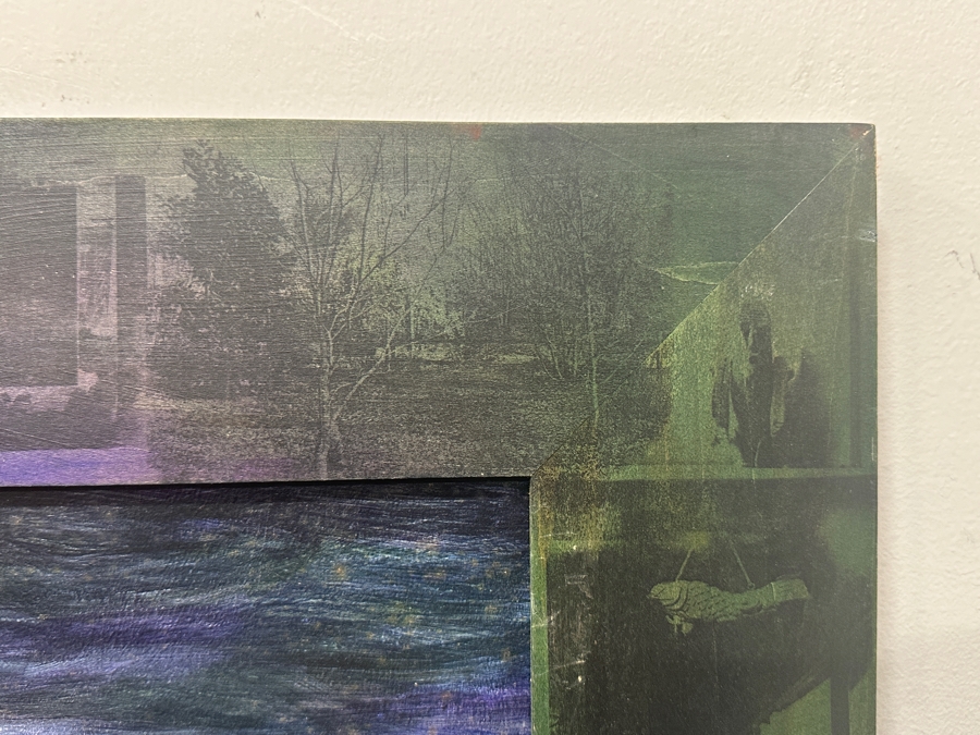 Just Added - Gerrit Greve (1948-2024, Cardiff by the Sea, CA) Original Acrylic Painting On Board Untitled Custom Matching Frame with Carbon Transfers Signed Bottom Right Dated 1998 16” X 12” Framed: 23” x 20” Estimate $1,100 - 1,350 [Photo 10]