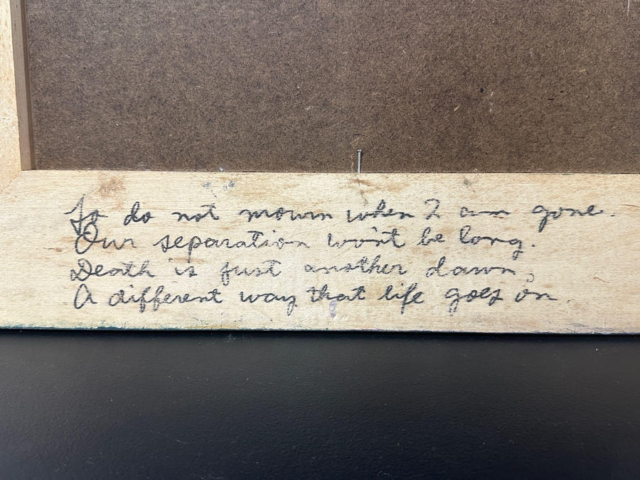 Just Added - Gerrit Greve (1948-2024, Cardiff by the Sea, CA) Original Acrylic Painting On Board Untitled Custom Matching Frame with Carbon Transfers Signed Bottom Right Dated 1998 16” X 12” Framed: 23” x 20” Estimate $1,100 - 1,350 [Photo 14]