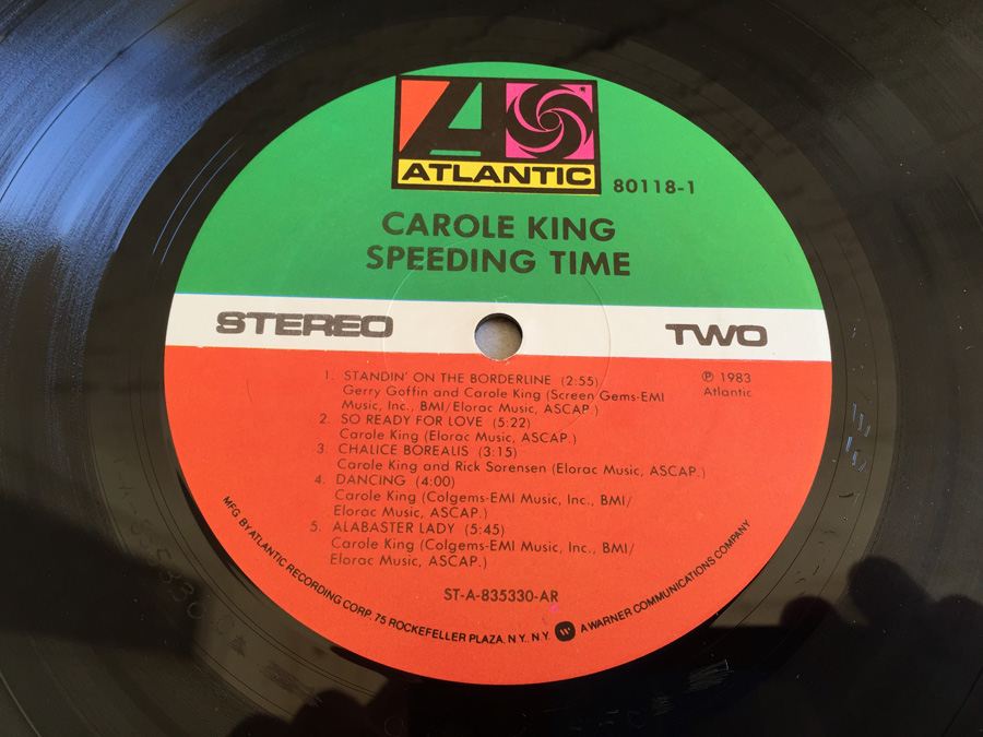 Carole King ‎- Speeding Time - Atlantic ‎- 80118-1 - SIGNED [Photo 7]