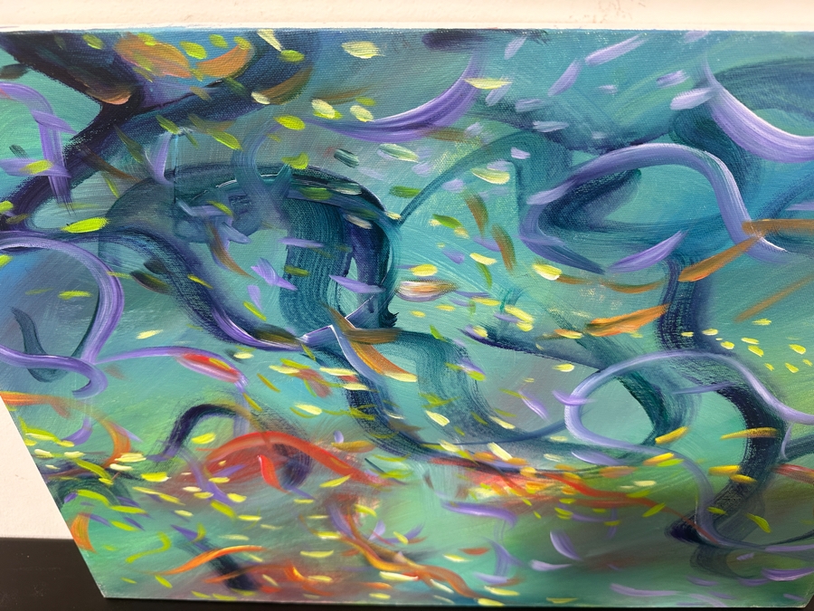 Just Added - Gerrit Greve (1948-2024, Cardiff by the Sea, CA) Original Acrylic Painting On Canvas Untitled Signed Verso Dated 2005 Measures 24' X 18' Estimate $450 - $550 [Photo 3]