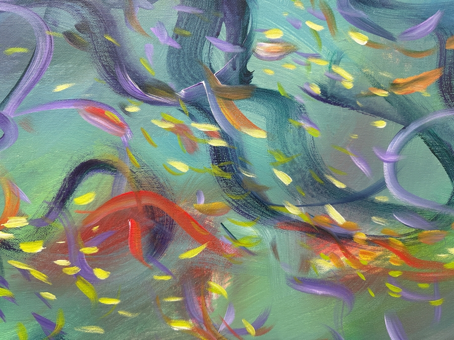 Just Added - Gerrit Greve (1948-2024, Cardiff by the Sea, CA) Original Acrylic Painting On Canvas Untitled Signed Verso Dated 2005 Measures 24' X 18' Estimate $450 - $550 [Photo 2]