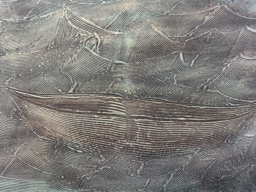 Just Added - Gerrit Greve (1948-2024, Cardiff by the Sea, CA) Original Acrylic Mixed-Media Painting On Canvas Untitled Signed Verso Dated 2005 Measures 24' X 18' Estimate $450 - $550 [Photo 2]