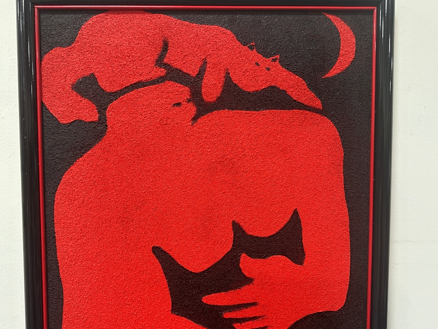 Just Added - Gerrit Greve (1948-2024, Cardiff by the Sea, CA) Original Acrylic Mixed-Media Sand Painting On Canvas Untitled Unsigned Measures 18' X 24' Estimate $450 - $550 [Photo 2]