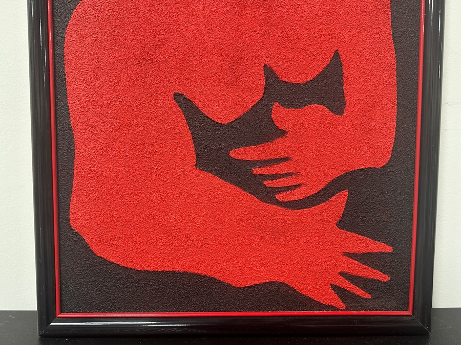 Just Added - Gerrit Greve (1948-2024, Cardiff by the Sea, CA) Original Acrylic Mixed-Media Sand Painting On Canvas Untitled Unsigned Measures 18' X 24' Estimate $450 - $550 [Photo 4]