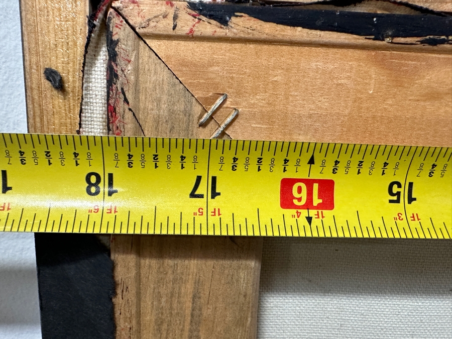 Just Added - Gerrit Greve (1948-2024, Cardiff by the Sea, CA) Original Acrylic Mixed-Media Sand Painting On Canvas Untitled Unsigned Measures 18' X 24' Estimate $450 - $550 [Photo 6]